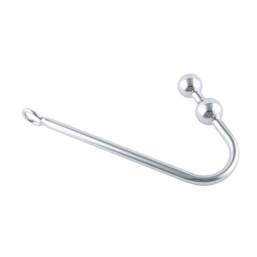 Stainless Two Balls 4417 Pleasurable Anal Steel Hook 1111